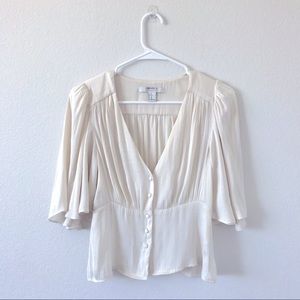Beige Satin Blouse